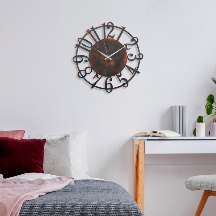 Wallity Reloj de pared decorativo de metal Multicolor